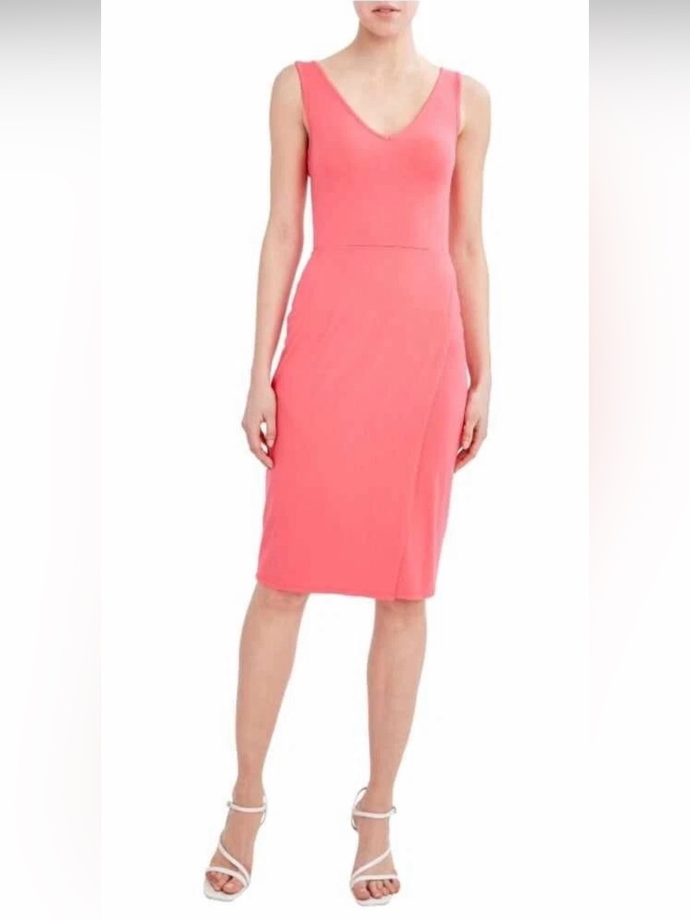 BCBG Paris Coral Tank Dress with Diamond cutout in the back Sz L
